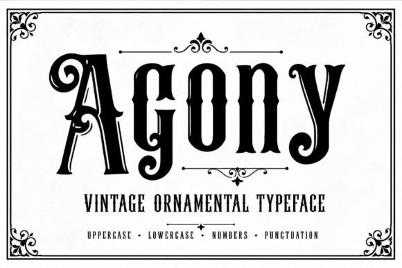 Agony Typeface: Bold Gothic Style for Digital Campaigns