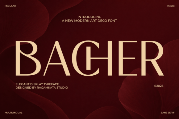 Bacher: A Modern Art Deco Typeface for Makers