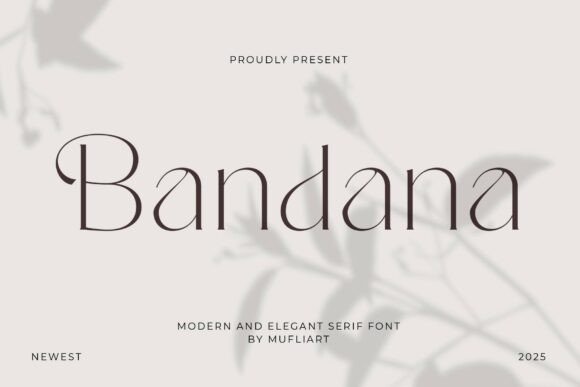 Bandana Serif Font for Elegant Craft Designs