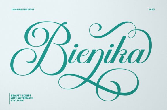 Bienika Script Typeface for Elegant Branding
