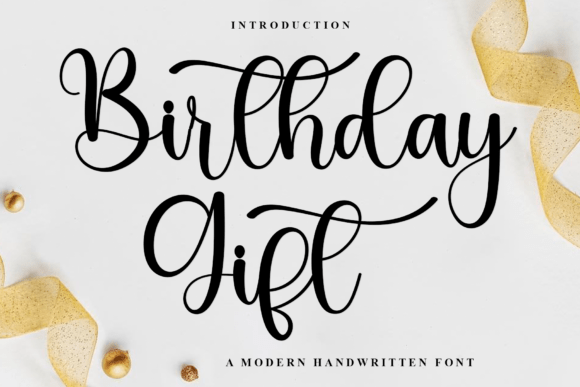 Birthday Gift Typeface for Handmade Branding