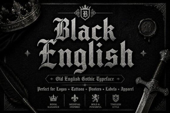 Black English: A Dramatic Blackletter Typeface for Editorial Design