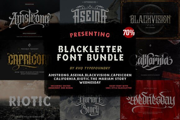 Blackletter Bundle: Premium Fonts for Bold Branding