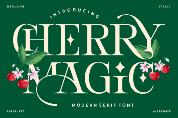 Cherry Magic: A Serif Typeface for Bold Campaigns
