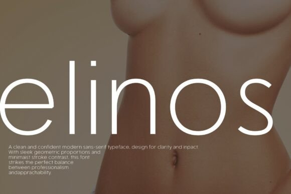 Elinos Typeface: Modern Geometric Sans Serif