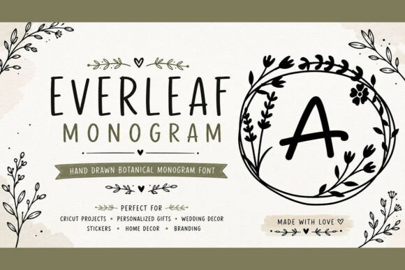 Everleaf Monogram: A Decorative Typeface for Editorial Design