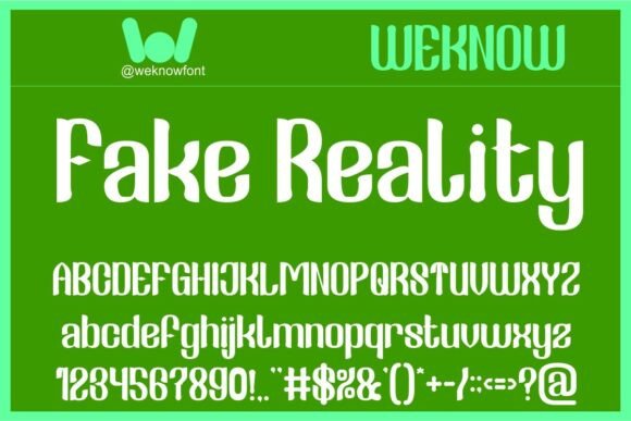 Fake Reality: A Striking Display Serif Typeface