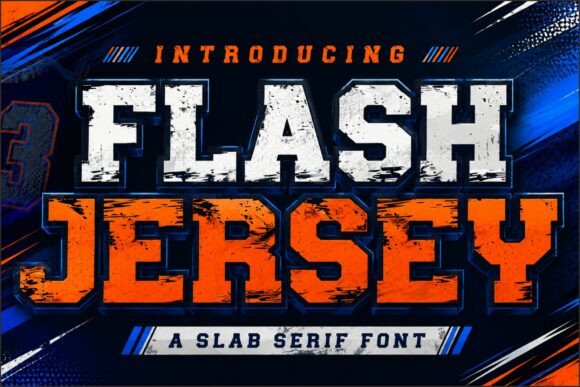 Flash Jersey Typeface for Bold Editorial Design