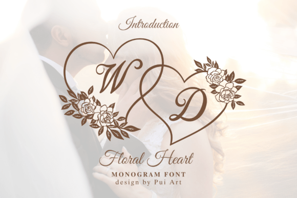Floral Heart Monogram: A Romantic Display Font Review