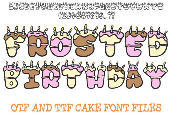 Frosted Birthday Cake Typeface for Digital Campaigns