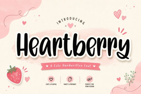 Heartberry: A Charming Handwritten Script Font for Brands