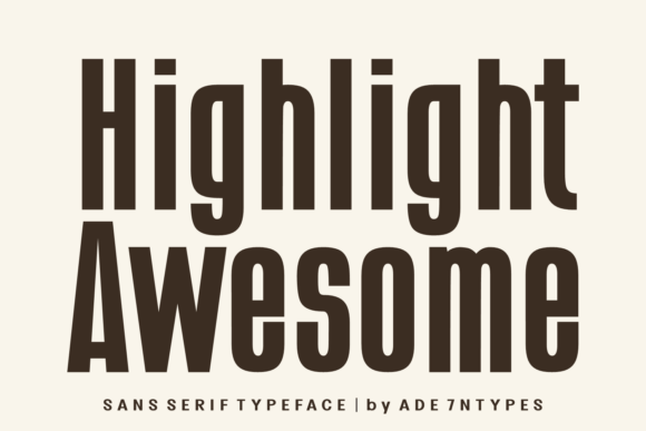 Highlight Awesome Typeface for Editorial Design