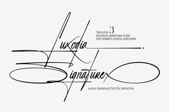 Luxodia Signature Font for Elegant Handmade Brands