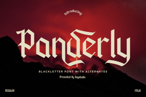 Panderly: A Bold Blackletter Typeface for Makers