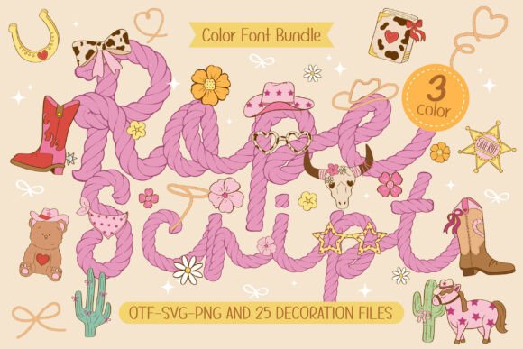 Rope Script: A Playful Color Font for Crafters