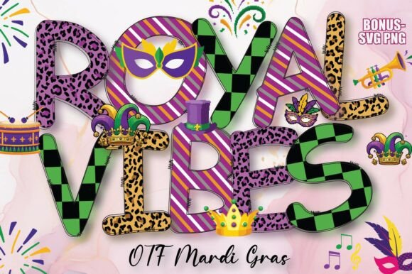 Royal Vibes Pack: Bold Mardi Gras Fonts for Designers