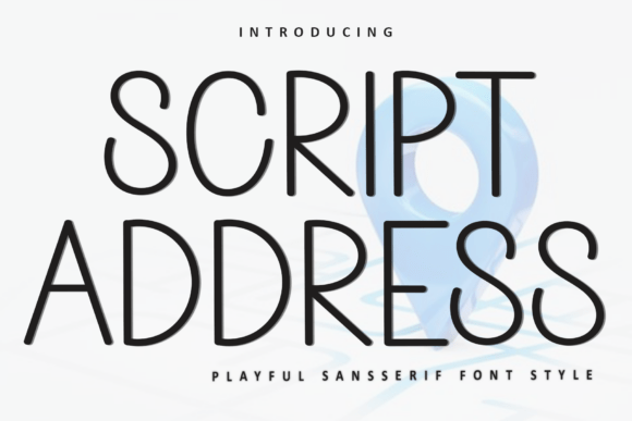Script Address Typeface for Small Business Branding
