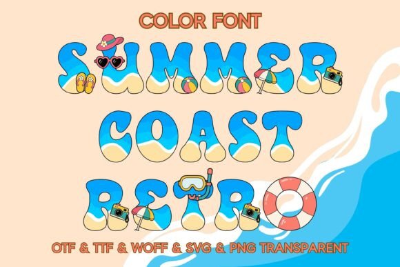 Summer Coast Retro: A Vibrant Color Font Review
