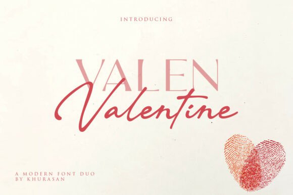 Valen Valentine Duo: A Romantic Typeface for Editorial Design